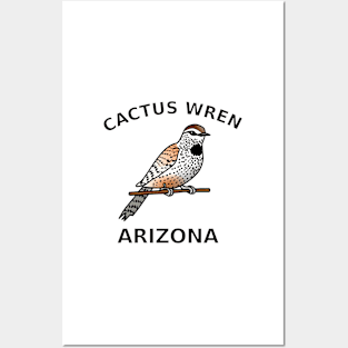 Cactus Wren, State Bird of Arizona Posters and Art